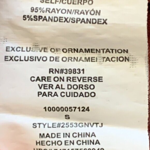 Takara S Rose Pink Tie Waist Cutout Neck Short Sleeve Tee Top 39F - Picture 8 of 9